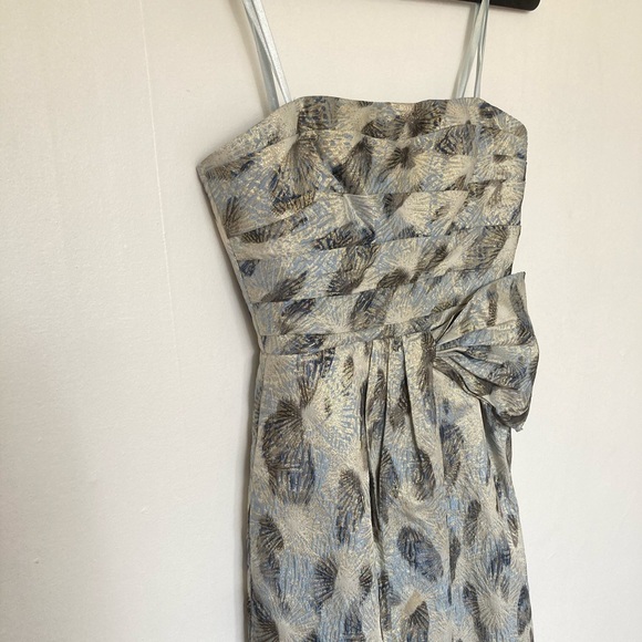 BCBG Blue Haze Metallic Strapless Dress - Picture 3 of 6